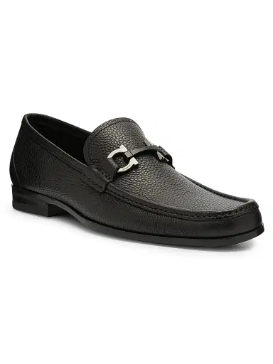 Ferragamo Men's Grandioso Gancini Bit Leather Loafers - Nero - Size 11.5 | Thumbnail 2