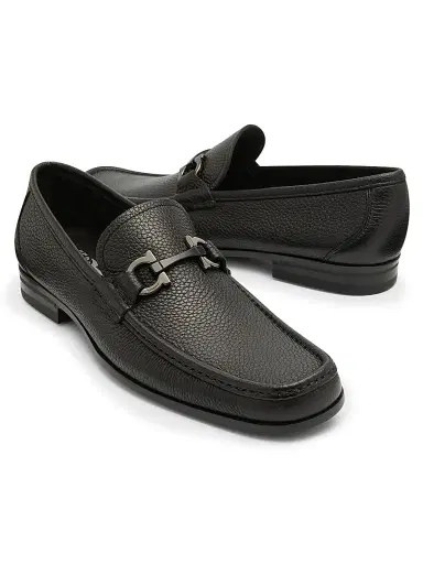 Ferragamo Men's Grandioso Gancini Bit Leather Loafers - Nero - Size 11.5 | Thumbnail 7