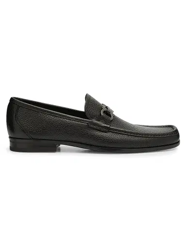 Ferragamo Men's Grandioso Gancini Bit Leather Loafers - Nero - Size 11.5 | Thumbnail 1