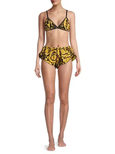 Versace Women's Stretch Organic Jersey Bra - Black Gold - Size Small | Thumbnail 2 Versace Women's Stretch Organic Jersey Bra - Black Gold - Size Small | Thumbnail 2