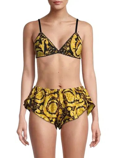 Versace Women's Stretch Organic Jersey Bra - Black Gold - Size Small | Thumbnail 3 Versace Women's Stretch Organic Jersey Bra - Black Gold - Size Small | Thumbnail 3
