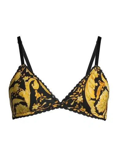 Versace Women's Stretch Organic Jersey Bra - Black Gold - Size Small | Thumbnail 1 Versace Women's Stretch Organic Jersey Bra - Black Gold - Size Small | Thumbnail 1