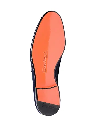 Santoni Men's Carlos Suede Penny Loafers - Blue - Size 11 | Thumbnail 7 Santoni Men's Carlos Suede Penny Loafers - Blue - Size 11 | Thumbnail 7