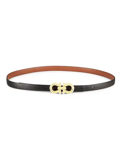 Ferragamo Women's Gancio Contour 15MM Leather Belt | Thumbnail 3 Ferragamo Women's Gancio Contour 15MM Leather Belt | Thumbnail 3