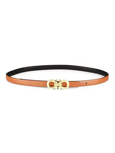 Ferragamo Women's Gancio Contour 15MM Leather Belt | Thumbnail 1 Ferragamo Women's Gancio Contour 15MM Leather Belt | Thumbnail 1