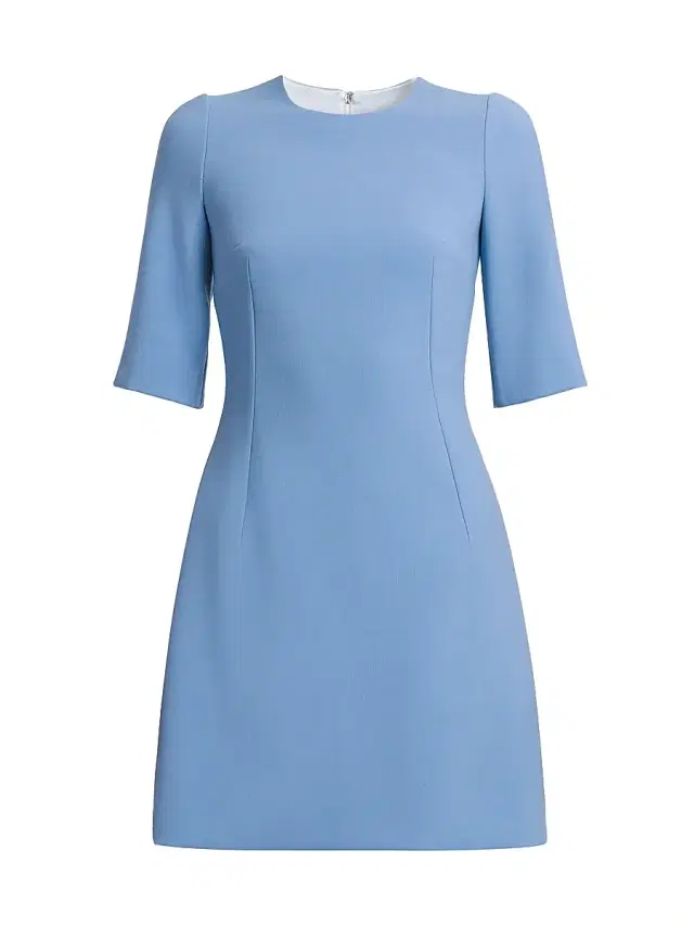 Women's Wool Tailored Minidress - Glicine Viola Chiari