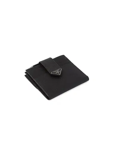 Prada Men's Saffiano And Leather Card Holder - Black | Thumbnail 2