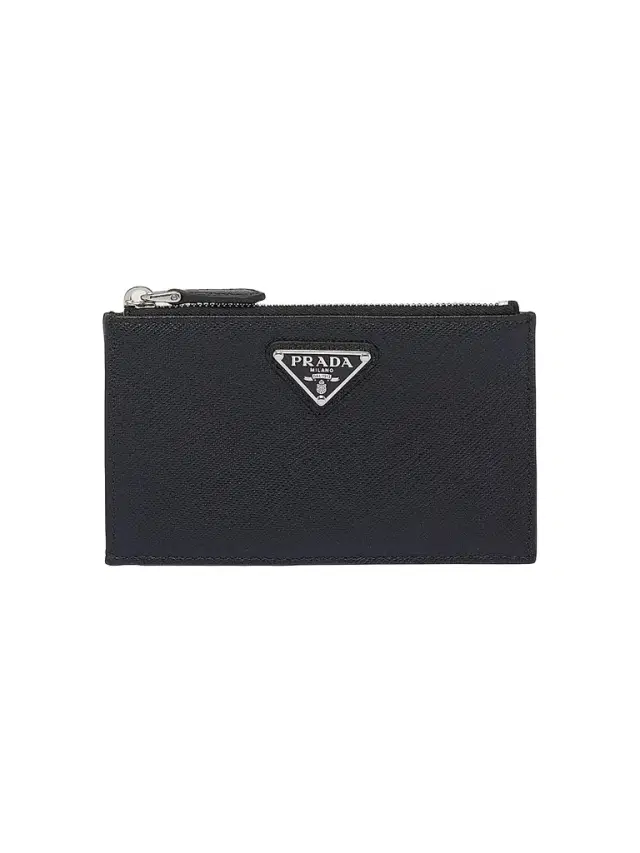 Prada Women's Saffiano Leather Card Holder - Black