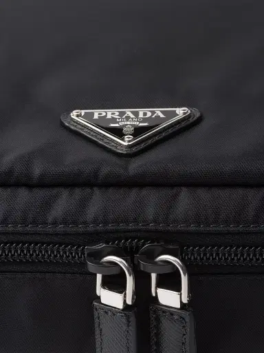 Prada Women's Re-Nylon Zipper Pouch - Black | Thumbnail 5