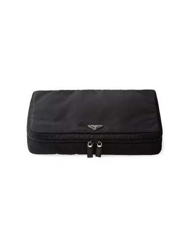 Prada Women's Re-Nylon Zipper Pouch - Black | Thumbnail 1