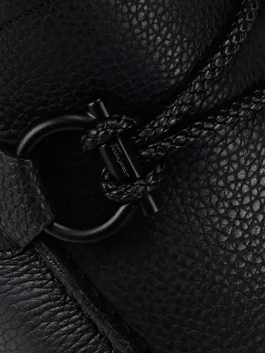Ferragamo Men's Front Buckle Leather Driver Loafers - Nero - Size 13 | Thumbnail 6