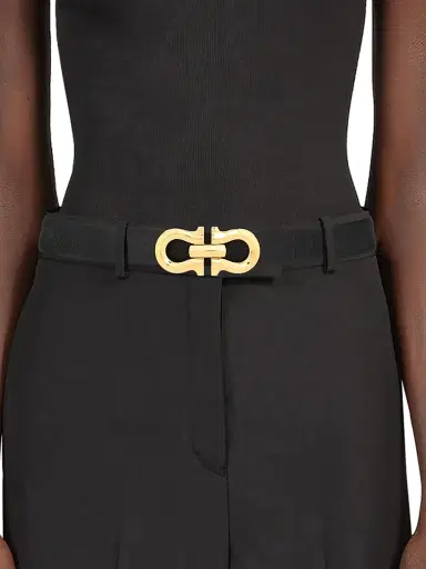Ferragamo Women's Gancio Contour Reversible & Adjustable Cut-to-Size Leather Belt - Nero | Thumbnail 2 Ferragamo Women's Gancio Contour Reversible & Adjustable Cut-to-Size Leather Belt - Nero | Thumbnail 2