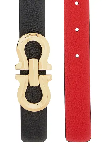 Ferragamo Women's Gancio Contour Reversible & Adjustable Cut-to-Size Leather Belt - Nero | Thumbnail 4 Ferragamo Women's Gancio Contour Reversible & Adjustable Cut-to-Size Leather Belt - Nero | Thumbnail 4