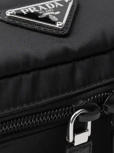 Prada Men's Medium Re-Nylon Zipper Pouch - Black | Thumbnail 5