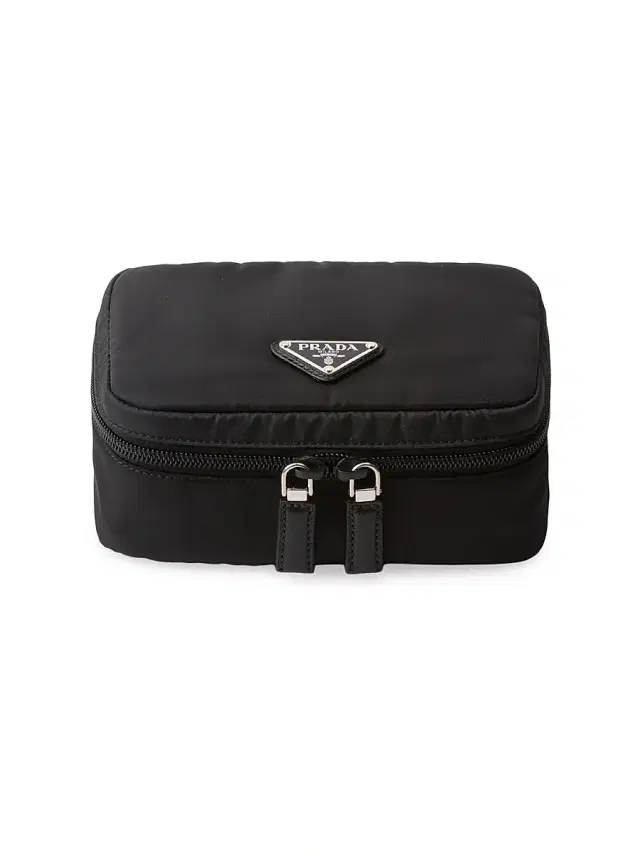 Men's Small Re-Nylon Zipper Pouch - Black