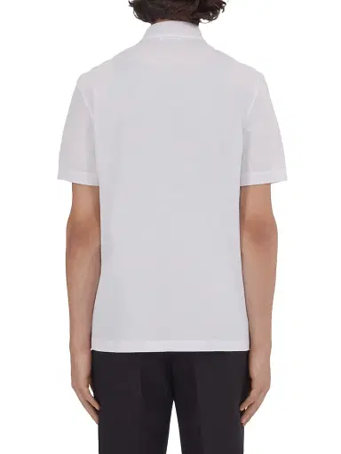 Ferragamo Men's Cotton Polo Shirt | Thumbnail 4 Ferragamo Men's Cotton Polo Shirt | Thumbnail 4