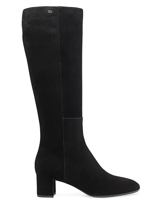 Santoni Women's 50MM Suede Boots - Black