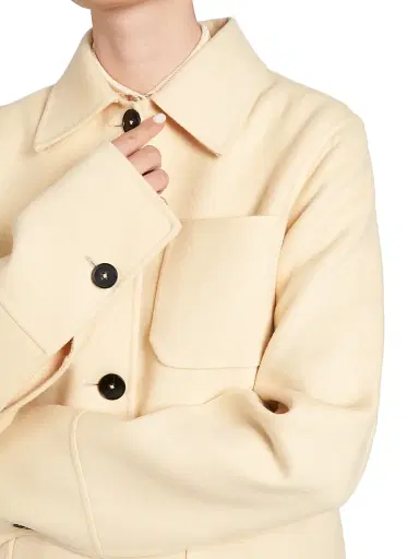 Jil Sander Women's Cashmere Shirt Jacket - Butter - Size 6 | Thumbnail 6
