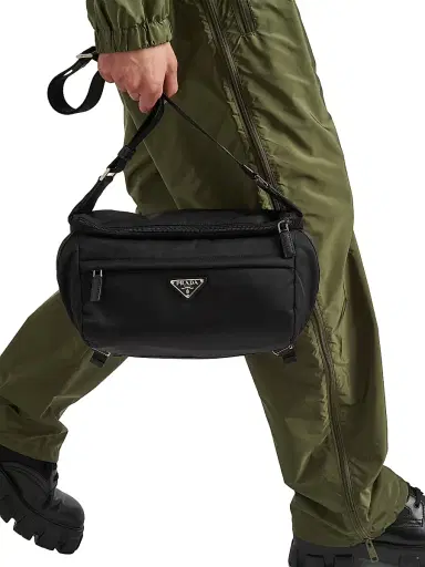 Prada Men's Re-Nylon And Saffiano Leather Shoulder Bag | Thumbnail 7 Prada Men's Re-Nylon And Saffiano Leather Shoulder Bag | Thumbnail 7