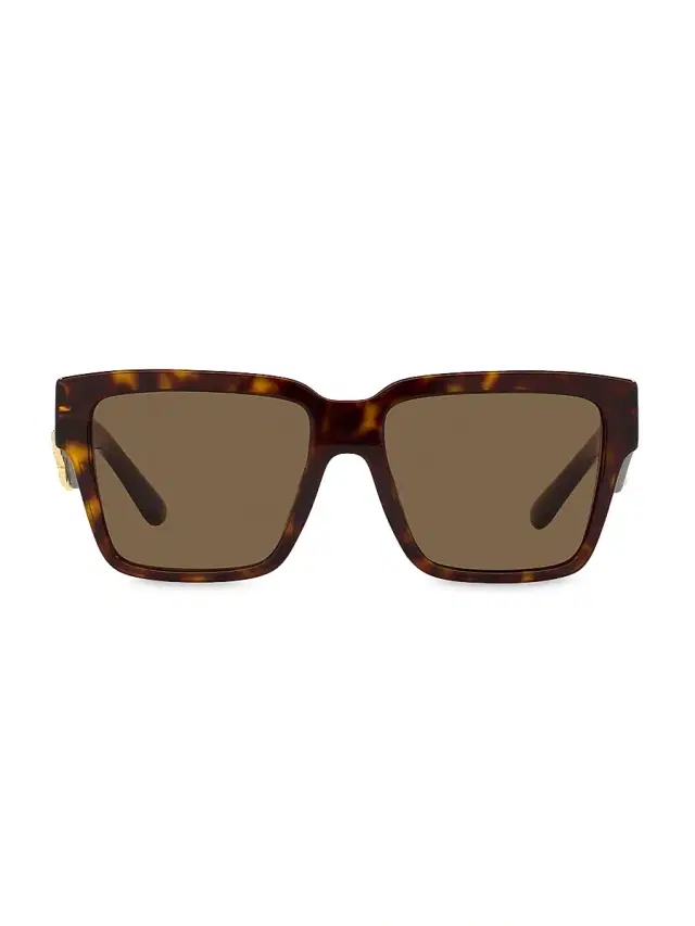 Women's Havana 55MM Square Sunglasses - Havana