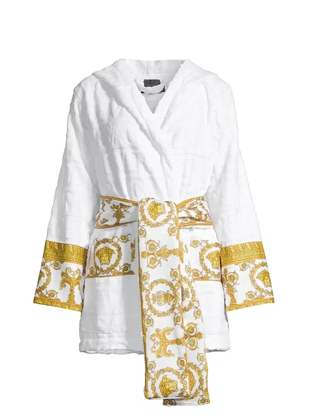 Versace Women's Barocco Wrap Robe - Bianco