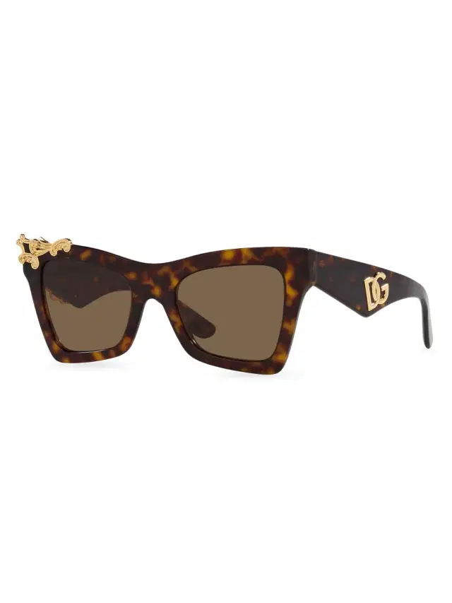Women's 51MM Cat-Eye Sunglasses - Havana