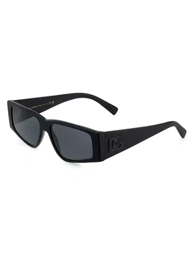 Dolce & Gabbana Women's 55MM Rectangular Sunglasses - Black | Thumbnail 2 Dolce & Gabbana Women's 55MM Rectangular Sunglasses - Black | Thumbnail 2