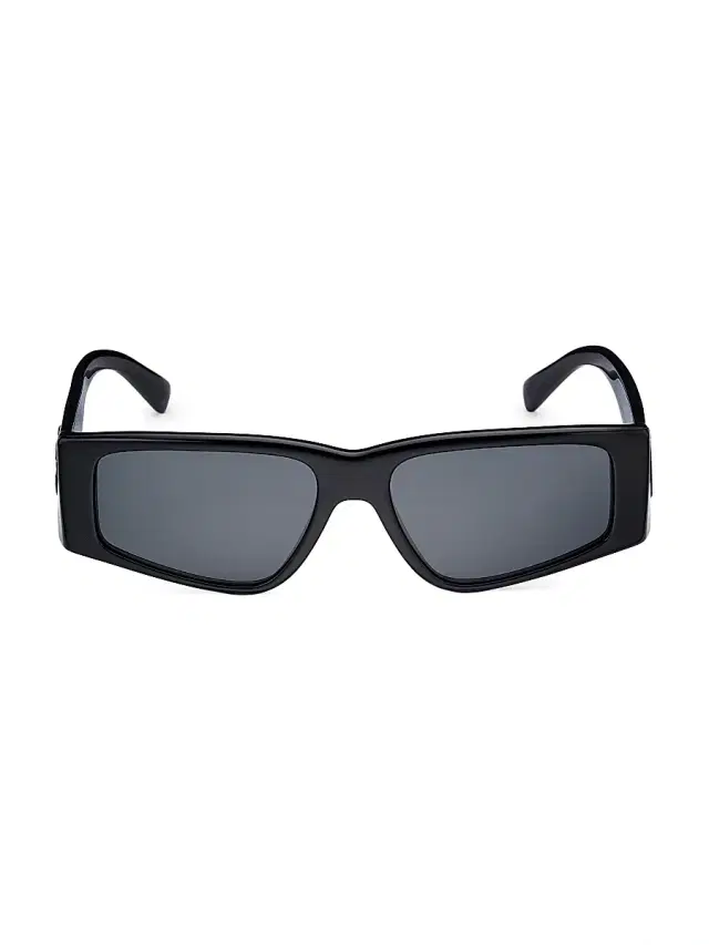 Women's 55MM Rectangular Sunglasses - Black