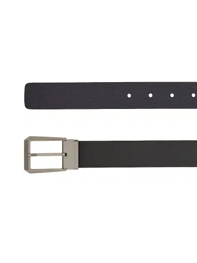 Ferragamo Men's Classic Leather Buckle Belt - Nero Midnight - Size 46 | Thumbnail 4