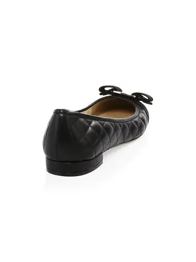 Ferragamo Women's Varina Quilted Leather Ballet Flats - Nero - Size 8 | Thumbnail 3 Ferragamo Women's Varina Quilted Leather Ballet Flats - Nero - Size 8 | Thumbnail 3