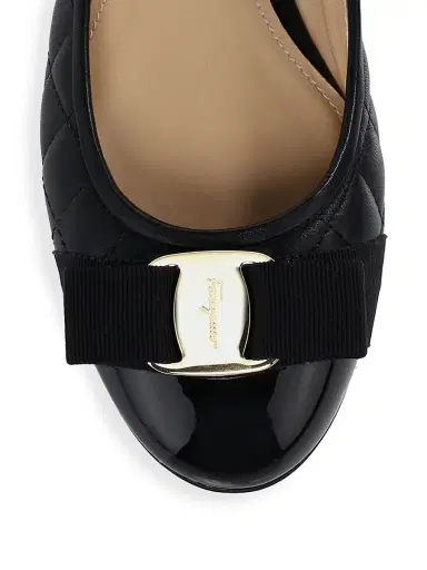 Ferragamo Women's Varina Quilted Leather Ballet Flats - Nero - Size 8 | Thumbnail 4 Ferragamo Women's Varina Quilted Leather Ballet Flats - Nero - Size 8 | Thumbnail 4
