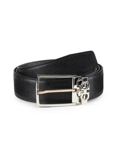 Ferragamo Men's Core Adjustable Cut-to-Size Leather Belt - Nero - Size 46 | Thumbnail 1 Ferragamo Men's Core Adjustable Cut-to-Size Leather Belt - Nero - Size 46 | Thumbnail 1