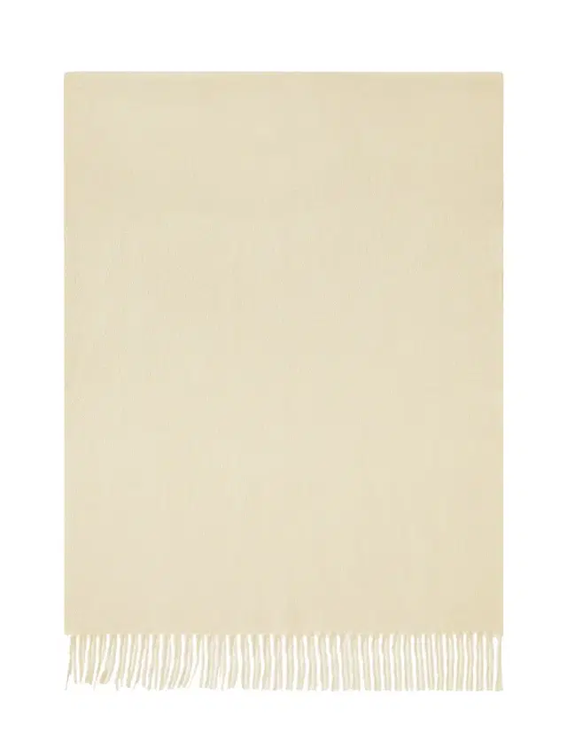 Women's Cashmere Fringe Scarf - Shea Butter Hazelnut