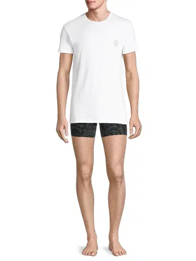 Versace Men's 2-Pack Logo T-Shirt - Black | Thumbnail 2 Versace Men's 2-Pack Logo T-Shirt - Black | Thumbnail 2