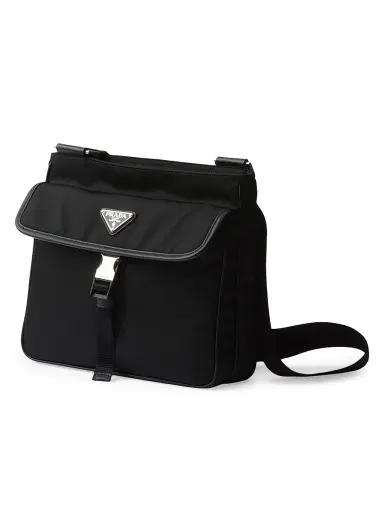 Prada Men's Re-Nylon and Saffiano Leather Shoulder Bag - Black | Thumbnail 2