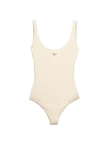 Prada Women's Jersey One-Piece Swimsuit with Rhinestones | Thumbnail 1 Prada Women's Jersey One-Piece Swimsuit with Rhinestones | Thumbnail 1