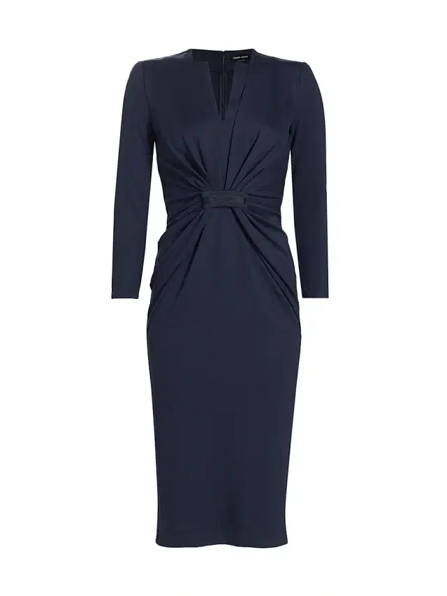 Giorgio Armani Women's Tab-Front Jersey Sheath Dress - Navy
