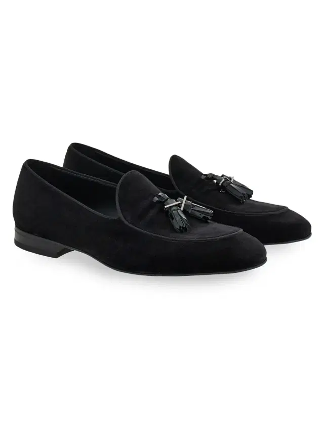 Men's Donovan Velvet Loafers - Nero