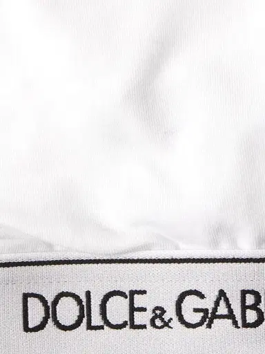 Dolce & Gabbana Women's Logo Band Sports Bra - Optical White - Size XL | Thumbnail 5