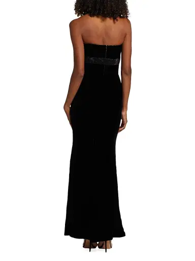 Giorgio Armani Women's Crystal-Embellished Velvet Strapless Gown | Thumbnail 5 Giorgio Armani Women's Crystal-Embellished Velvet Strapless Gown | Thumbnail 5