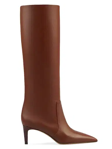 Paris Texas Women's 60MM Knee-High Leather Stiletto Boots - Cioccolato - Size 11 | Thumbnail 1
