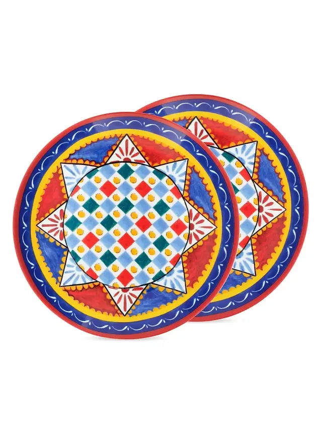 Carretto Star 2-Piece Dessert Plate Set