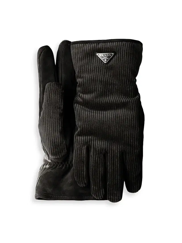 Men's Corduroy Gloves - Black