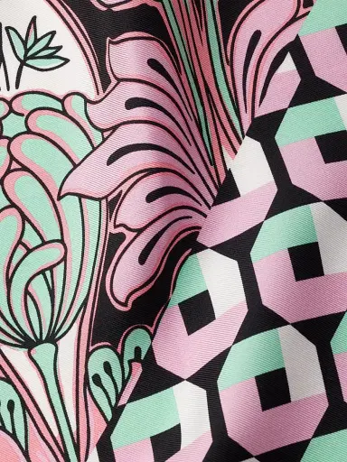 Prada Women's Printed Silk Twill 55CM Square Scarf | Thumbnail 3