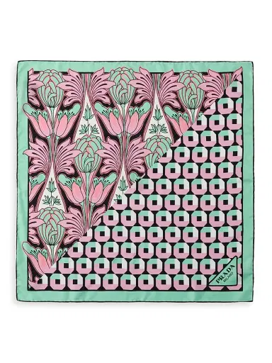 Prada Women's Printed Silk Twill 55CM Square Scarf | Thumbnail 1