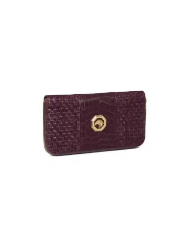 Stefano Ricci Men's Handmade Crocodile Zip Around Wallet - Burgundy | Thumbnail 1 Stefano Ricci Men's Handmade Crocodile Zip Around Wallet - Burgundy | Thumbnail 1