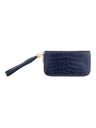 Stefano Ricci Men's Handmade Zip Around Wallet - Blue | Thumbnail 5 Stefano Ricci Men's Handmade Zip Around Wallet - Blue | Thumbnail 5