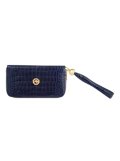 Stefano Ricci Men's Handmade Zip Around Wallet - Blue | Thumbnail 6 Stefano Ricci Men's Handmade Zip Around Wallet - Blue | Thumbnail 6