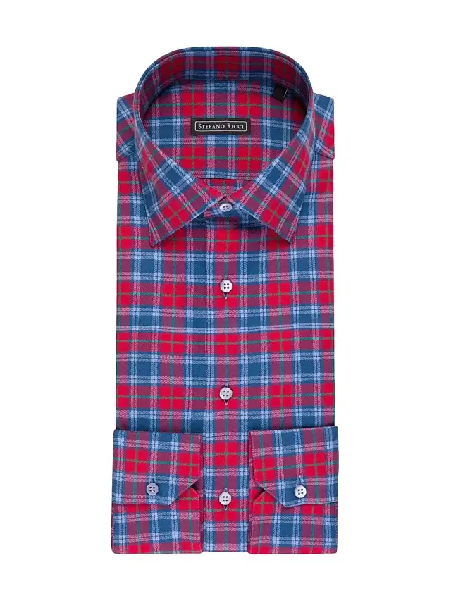 Stefano Ricci Men's Cotton Asti Shirt - Rouge