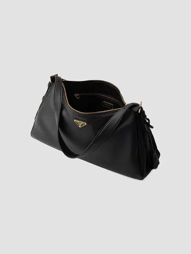 Prada Women's Aimée Large Leather Shoulder Bag - Black | Thumbnail 4 Prada Women's Aimée Large Leather Shoulder Bag - Black | Thumbnail 4